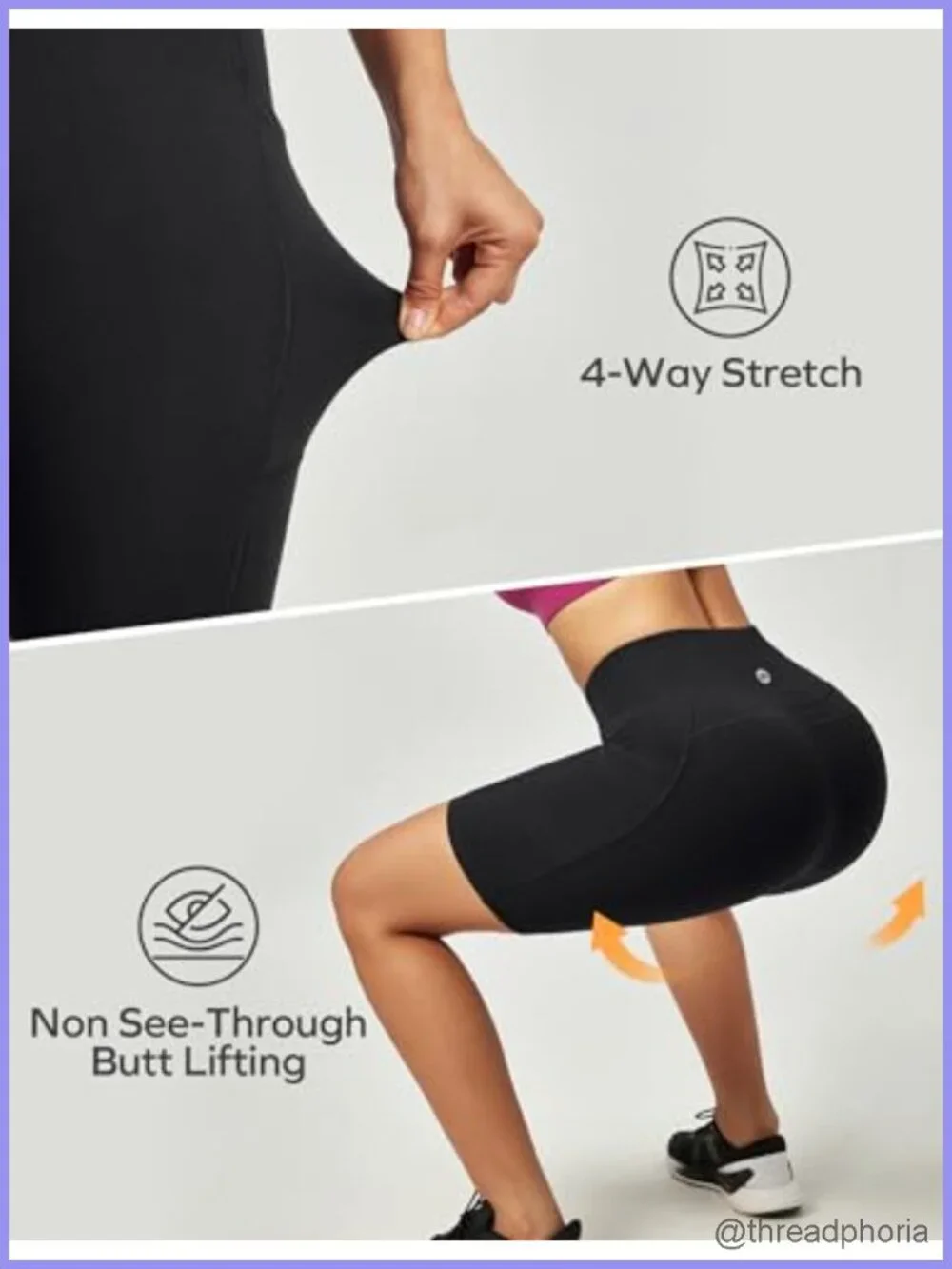 High Waisted Compression Biker Shorts with 3 Pockets Athletic Yoga Workout